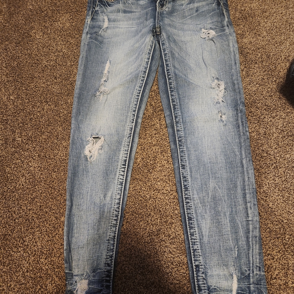 Miss Me Light Blue Distressed Boyfriend Jeans